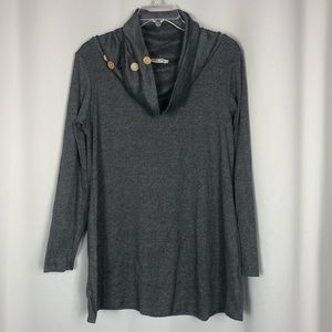 Sese Code Womens Size XL Gray Long Sleeve Tunic